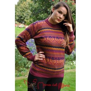Pull-over grand taille bordeaux