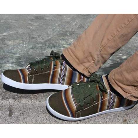 La chaussure des Incas couleur kaki