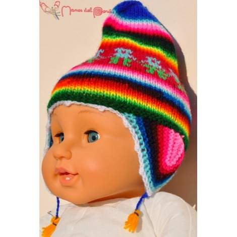 Chullo - bonnet péruvien pour bébé