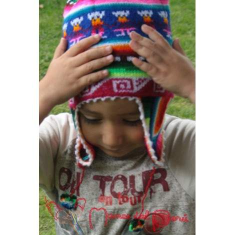 Bonnet péruvien enfant multicolore