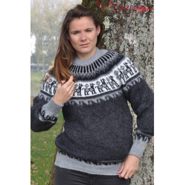 Pull chaman gris anthracite