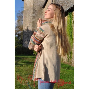 Cardigan ouvert beige clair