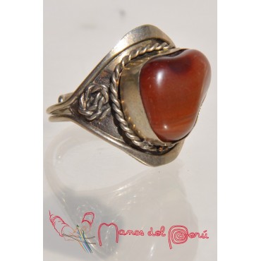 Bagues Andine agate rouge