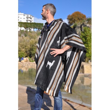 Poncho Huanca Gris indio