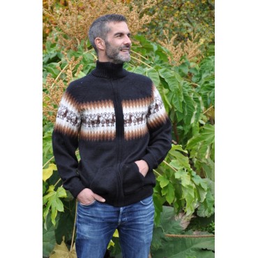 Cardigan en fine fibre...