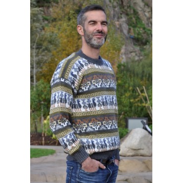 Pull jacquard homme en...