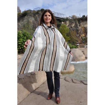 Poncho pachamama gris argenté