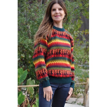 Pull-over grand taille rouge bordeaux