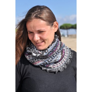 Echarpe alpaga couleur gris...