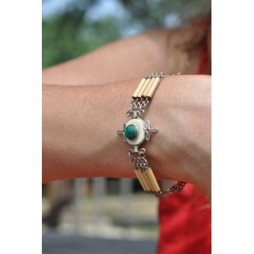 Bracelet en bambou et corne