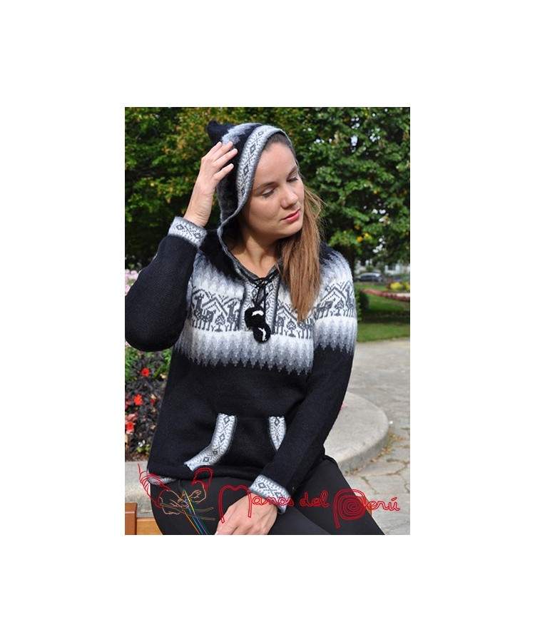 Pull femme avec dessins des lamas Pull femme avec dessins des lamas