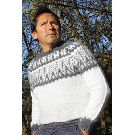 Pullover Aymara blanc 