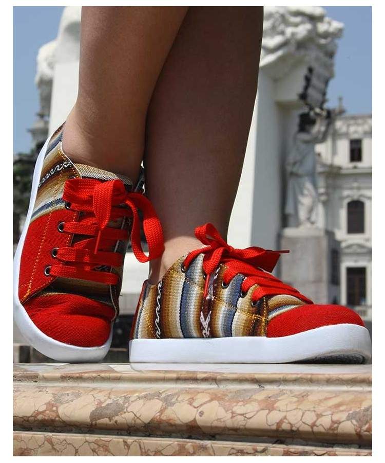 La chaussure des Incas rouge