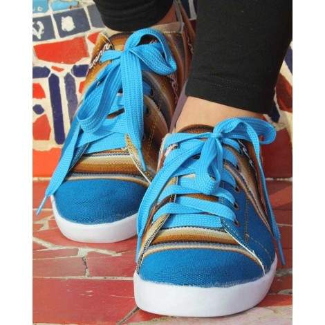 La chaussure des Incas blue ciel