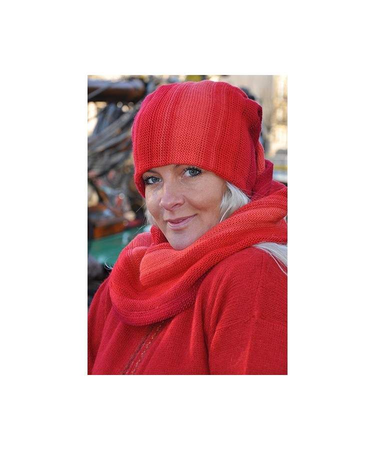 Echarpe bonnet rouge des Andes
